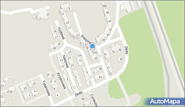 Opole, Srebrna, 27, mapa Opola