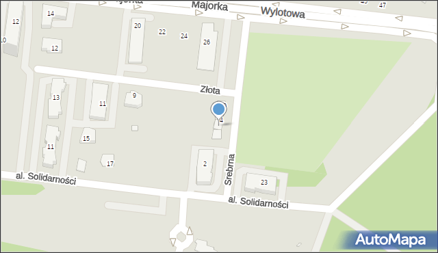 Ostrów Wielkopolski, Srebrna, 6, mapa Ostrów Wielkopolski