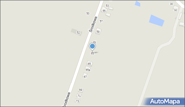 Ostrów Wielkopolski, Środkowa, 63, mapa Ostrów Wielkopolski