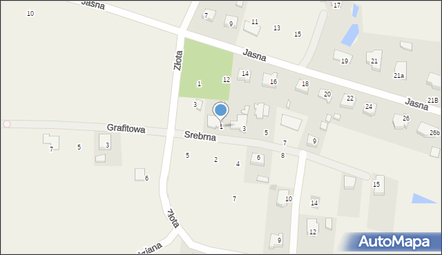 Ostrzeszów-Pustkowie, Srebrna, 1, mapa Ostrzeszów-Pustkowie