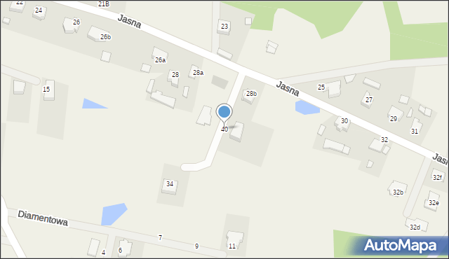 Ostrzeszów-Pustkowie, Srebrna, 40, mapa Ostrzeszów-Pustkowie