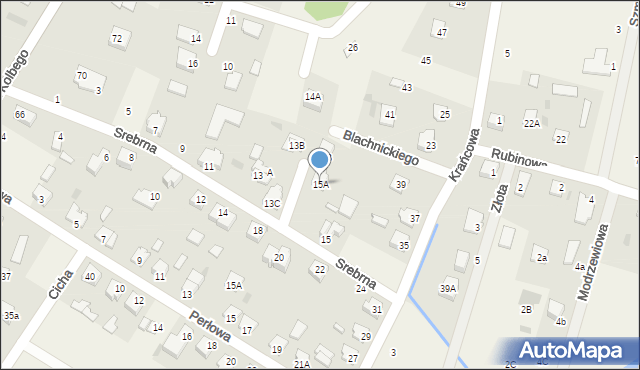 Paprotnia, Srebrna, 15A, mapa Paprotnia
