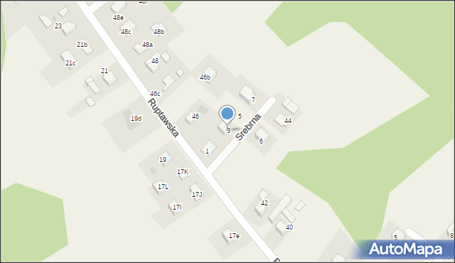 Pielgrzymowice, Srebrna, 3, mapa Pielgrzymowice