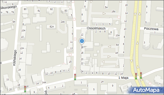 Piła, Śródmiejska, 16, mapa Piły