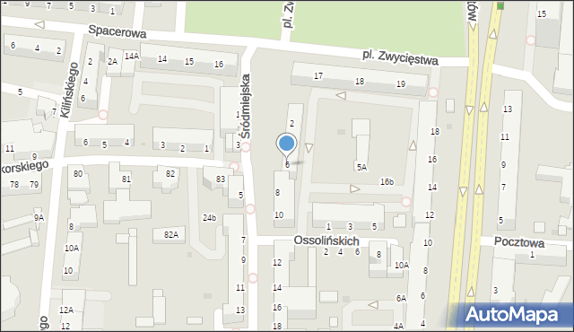 Piła, Śródmiejska, 6, mapa Piły