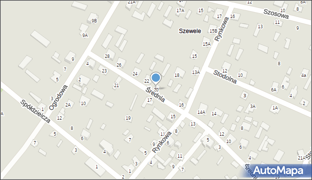 Piszczac, Średnia, 20, mapa Piszczac