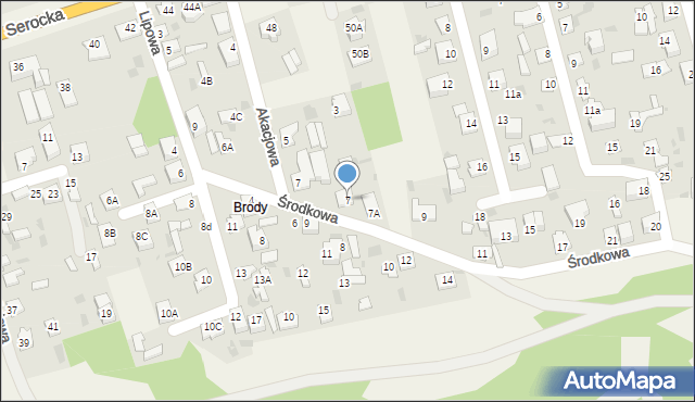 Pomiechówek, Środkowa, 7, mapa Pomiechówek