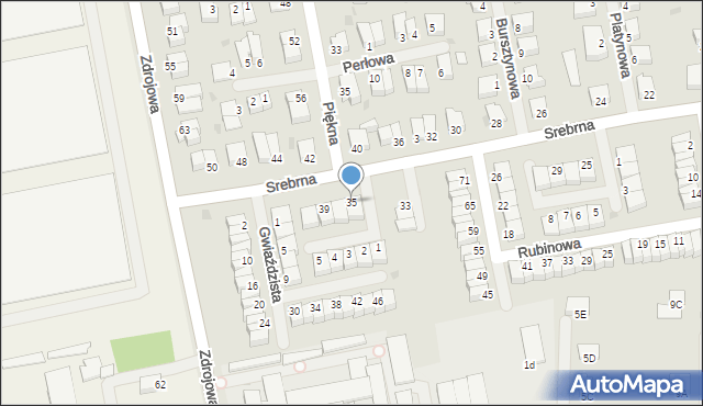 Pszczyna, Srebrna, 35, mapa Pszczyny