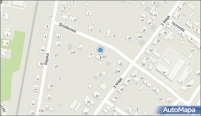 Puszczykowo, Środkowa, 6, mapa Puszczykowo