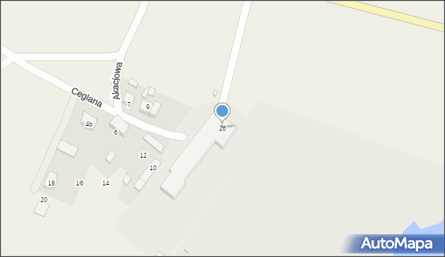 Pysząca, Śremska, 26, mapa Pysząca
