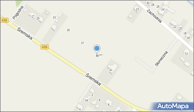Pysząca, Śremska, 39, mapa Pysząca