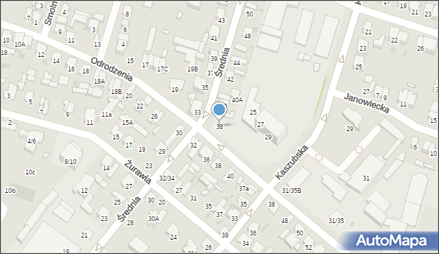Radom, Średnia, 38, mapa Radomia