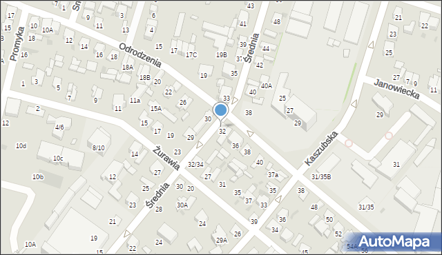 Radom, Średnia, 36, mapa Radomia