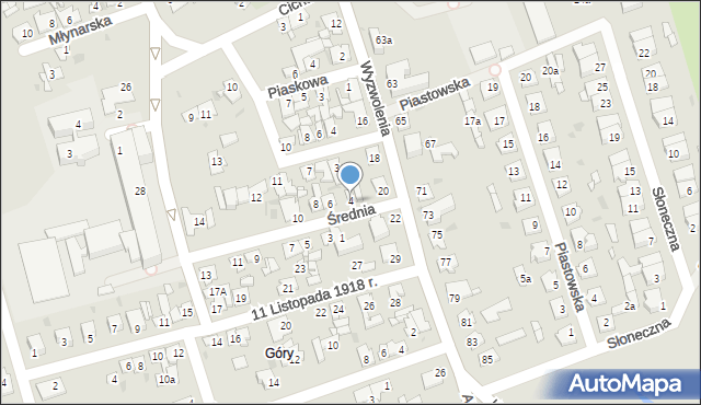 Radziejów, Średnia, 4, mapa Radziejów