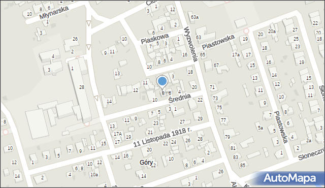 Radziejów, Średnia, 8, mapa Radziejów