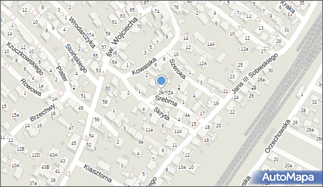 Radzionków, Srebrna, 2A, mapa Radzionków