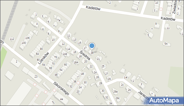 Radzionków, Średnia, 19, mapa Radzionków