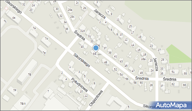 Radzionków, Średnia, 46, mapa Radzionków