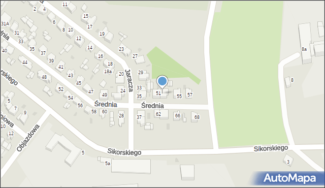 Radzionków, Średnia, 53, mapa Radzionków