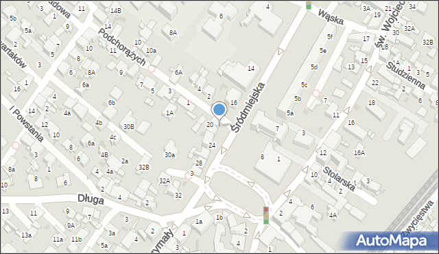 Radzionków, Śródmiejska, 22, mapa Radzionków