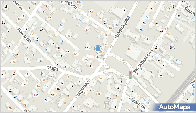 Radzionków, Śródmiejska, 30, mapa Radzionków