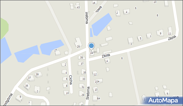 Recz, Srebrna, 14, mapa Recz