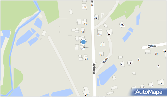 Recz, Srebrna, 47, mapa Recz