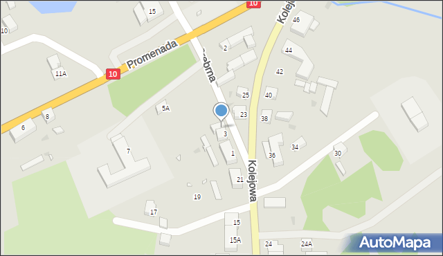 Recz, Srebrna, 5, mapa Recz