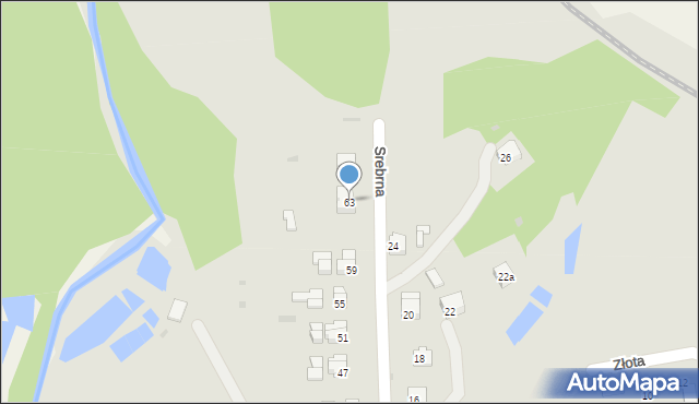 Recz, Srebrna, 63, mapa Recz