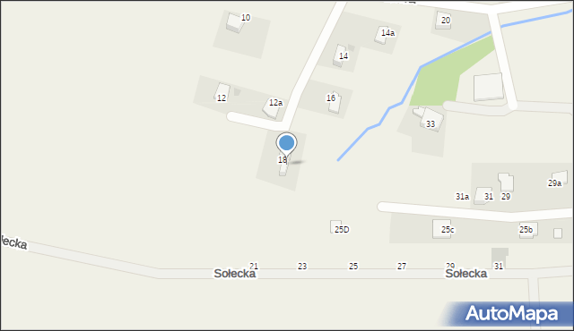 Roczyny, Środkowa, 18a, mapa Roczyny