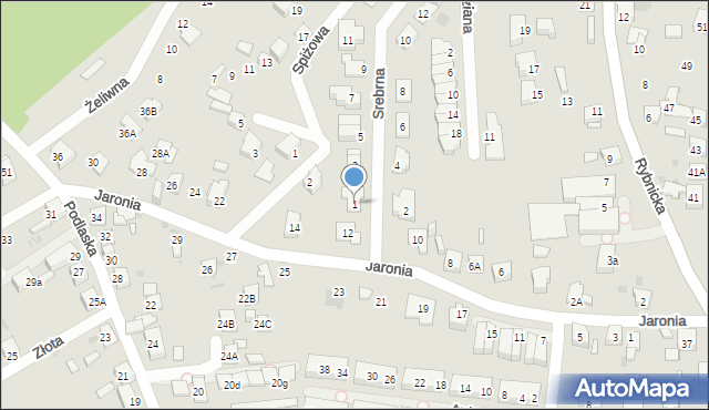 Ruda Śląska, Srebrna, 1, mapa Rudy Śląskiej