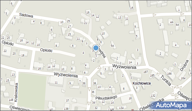 Ruda Śląska, Średnia, 1, mapa Rudy Śląskiej