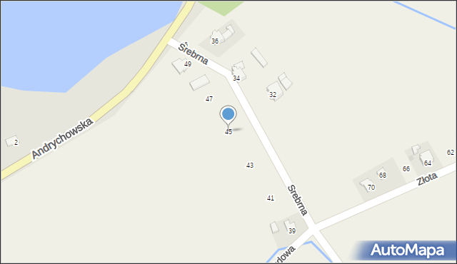 Rudze, Srebrna, 45, mapa Rudze