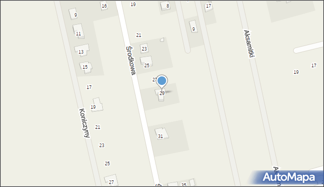 Rusiec, Środkowa, 29, mapa Rusiec