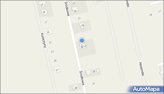 Rusiec, Środkowa, 31, mapa Rusiec