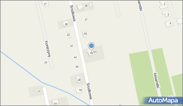 Rusiec, Środkowa, 41, mapa Rusiec