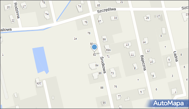 Rusiec, Środkowa, 82, mapa Rusiec
