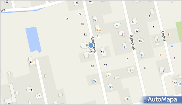 Rusiec, Środkowa, 86, mapa Rusiec