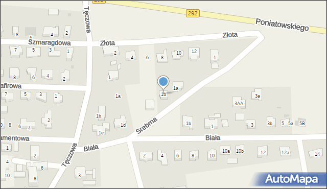 Ruszowice, Srebrna, 1b, mapa Ruszowice