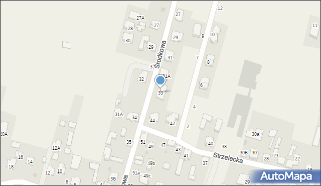 Sadowa, Środkowa, 33, mapa Sadowa
