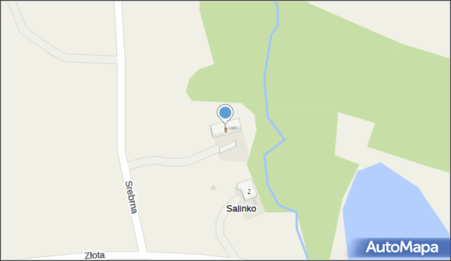 Salinko, Srebrna, 8, mapa Salinko