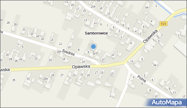 Samborowice, Średnia, 4, mapa Samborowice