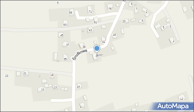 Sanka, Środkowa, 16, mapa Sanka