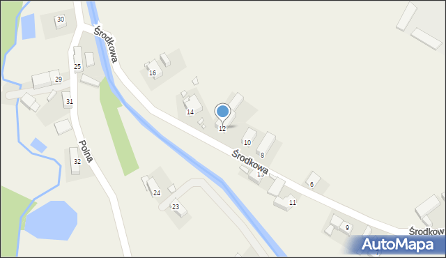 Sędziszowa, Środkowa, 12, mapa Sędziszowa