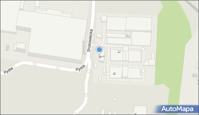 Siemianowice Śląskie, Srokowiecka, 20, mapa Siemianowice Śląskie
