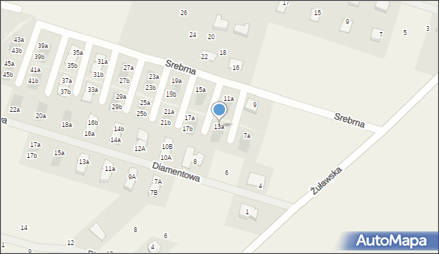 Skowarcz, Srebrna, 13a, mapa Skowarcz