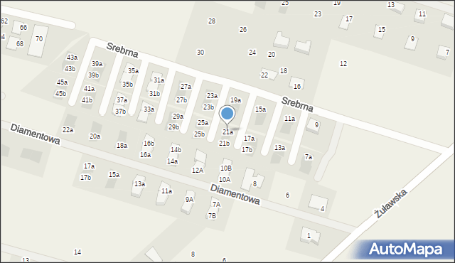 Skowarcz, Srebrna, 21a, mapa Skowarcz