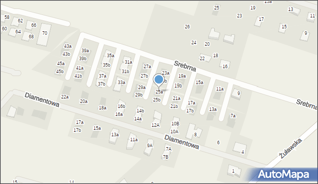 Skowarcz, Srebrna, 25a, mapa Skowarcz