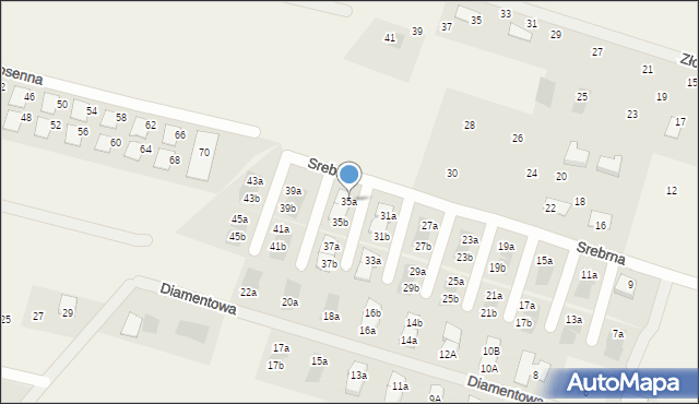 Skowarcz, Srebrna, 35a, mapa Skowarcz