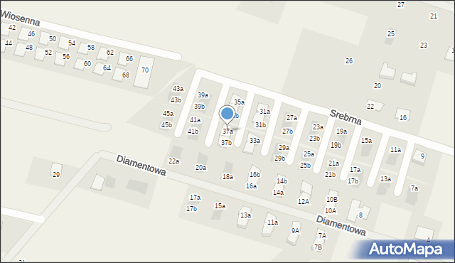 Skowarcz, Srebrna, 37a, mapa Skowarcz